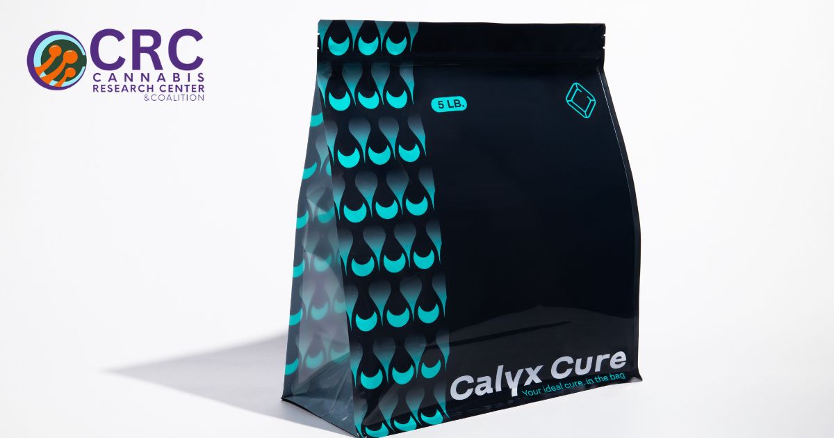 Calyx Cure post-harvest storage bags backed by Cannabis Research Coalition research