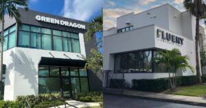 Image of storefront of Green Dragon and Fluent symbolizing Vireo Growth acquisition